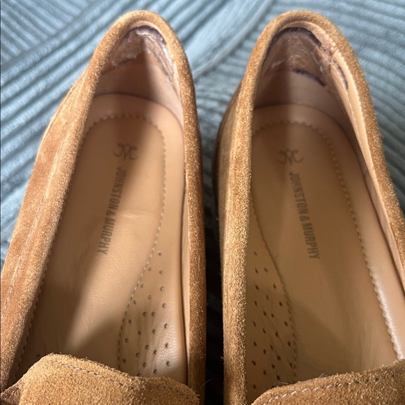 Johnston & Murphy Emmalynn Cognac Suede Loafers with Metal Horsebit - Picture 14 of 16
